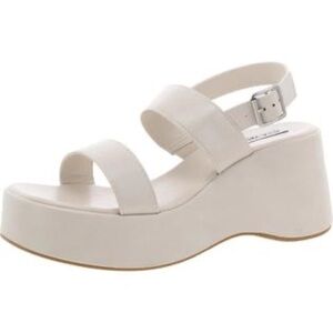 Steve Madden Mixture Womens Adjustable Faux Leather Platform Sandals Size 8.5
